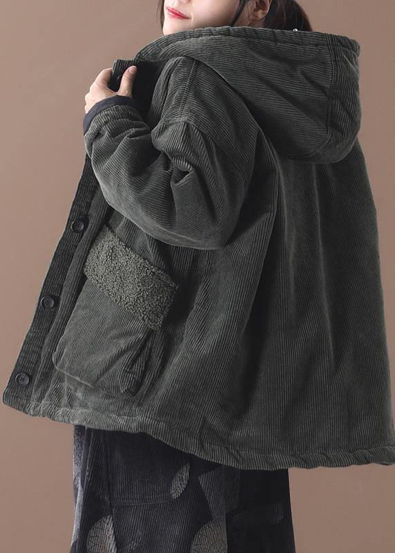 fine plussize snow jackets hooded outwear green short women coats - - DYAVOR®
