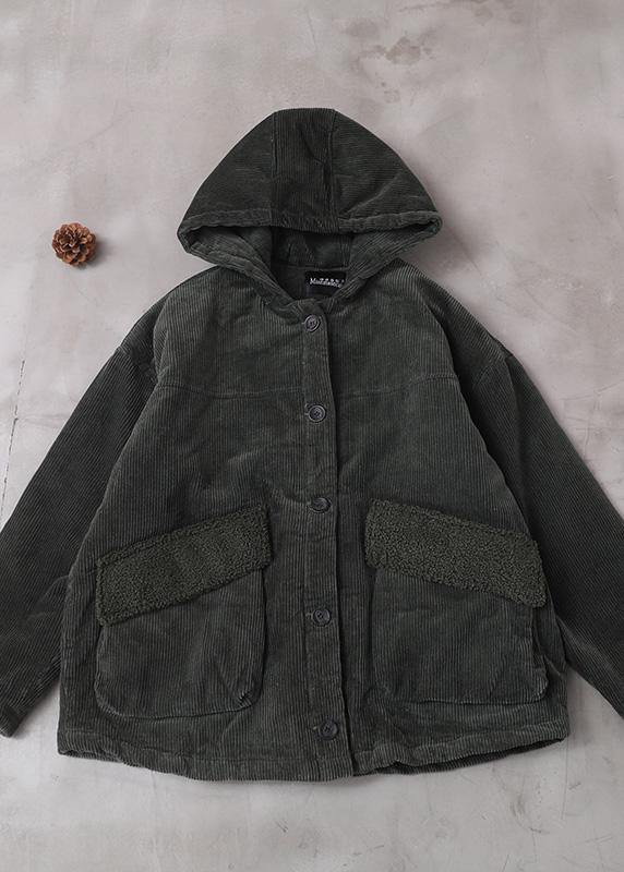 fine plussize snow jackets hooded outwear green short women coats - - DYAVOR®