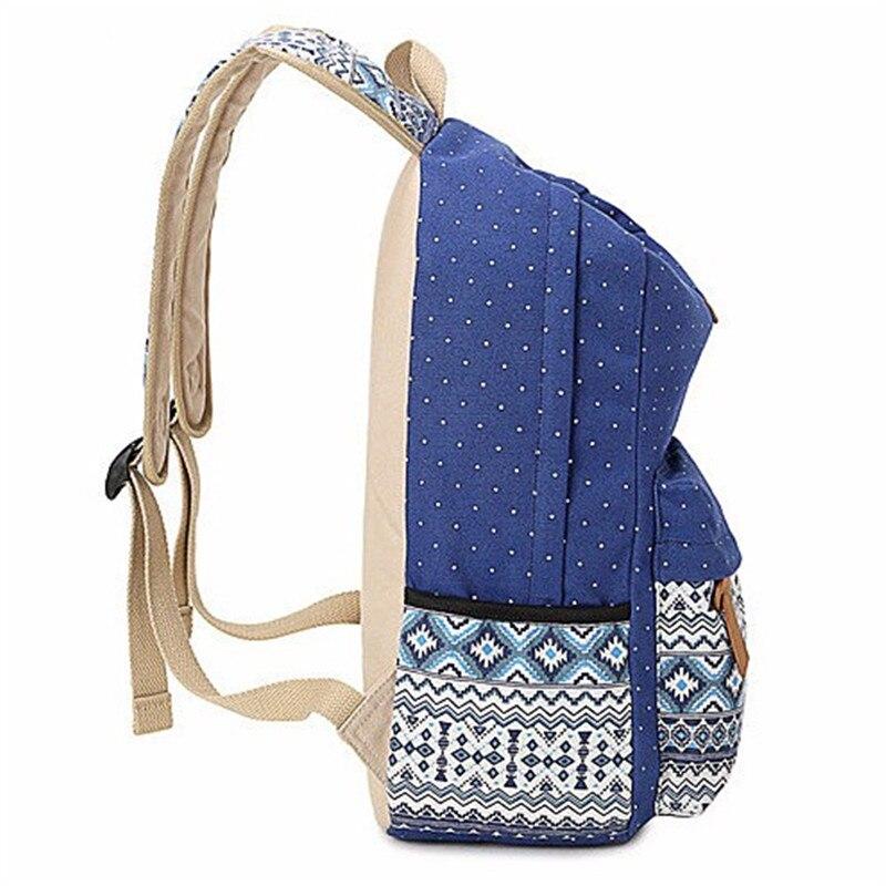 Trendy Canvas Printed Vintage Women's Laptop Rucksack Backpack - Backpacks - DYAVOR®