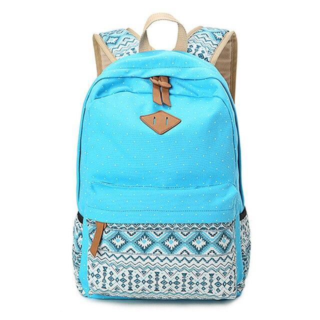 Trendy Canvas Printed Vintage Women's Laptop Rucksack Backpack - Backpacks - DYAVOR®