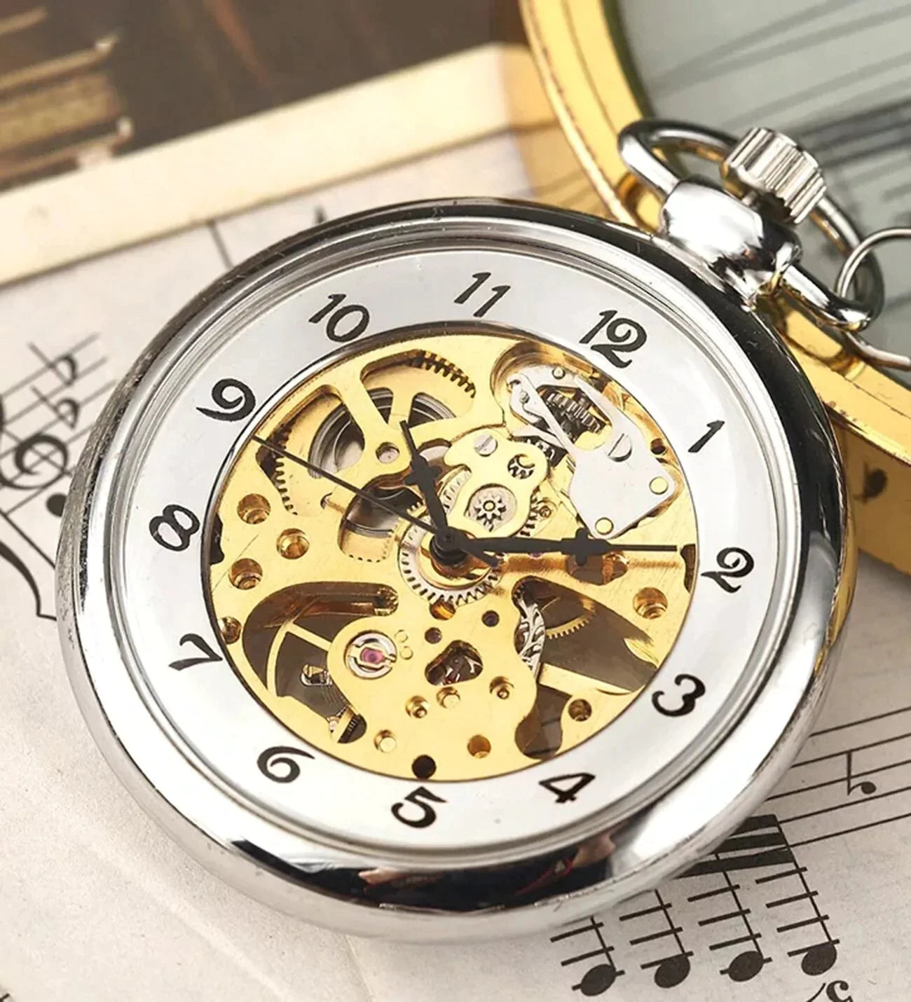 Unique Fashion Silver Steel Skeleton Transparent Mechanical Pocket Watches - Unisex Style Watches - DYAVOR®