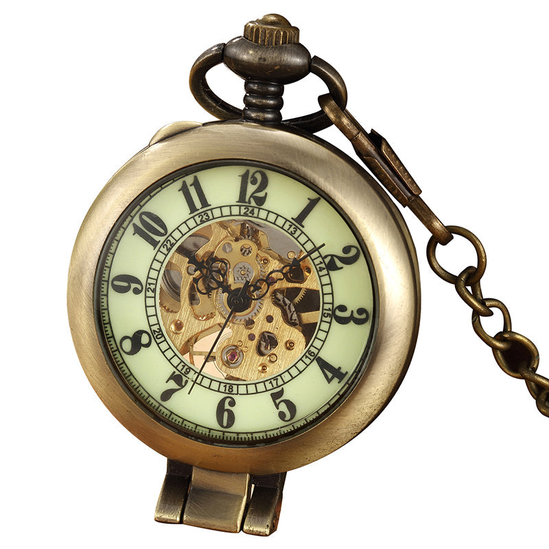 Unisex Antique Copper Fashion Mechanical Hand Wind Pocket Watch - Unisex Style Watches - DYAVOR®