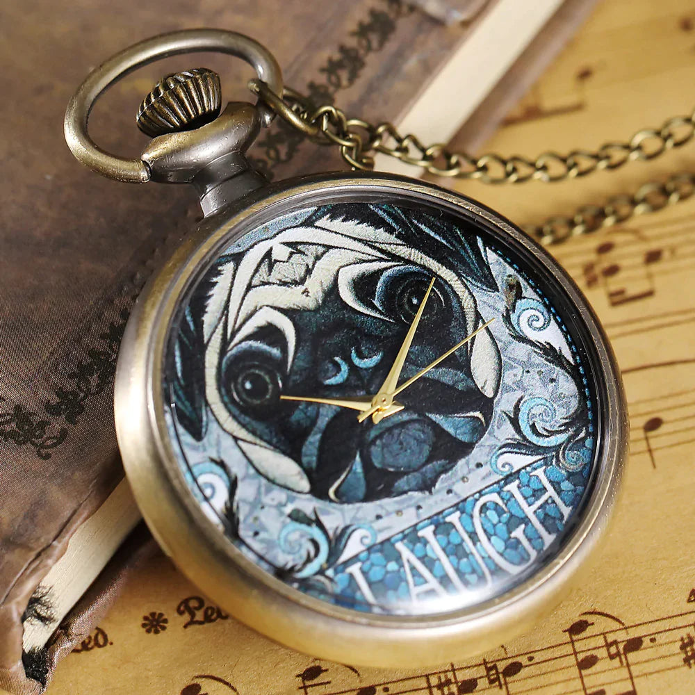 Unisex Antique Dog Painted Unique Steampunk Style Quartz Pocket Watch - Unisex Style Watches - DYAVOR®