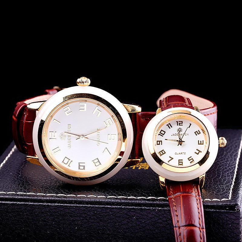 Unisex Antique Jade Classic Genuine Leather Band Quartz Couple Watch - Unisex Style Watches - DYAVOR®