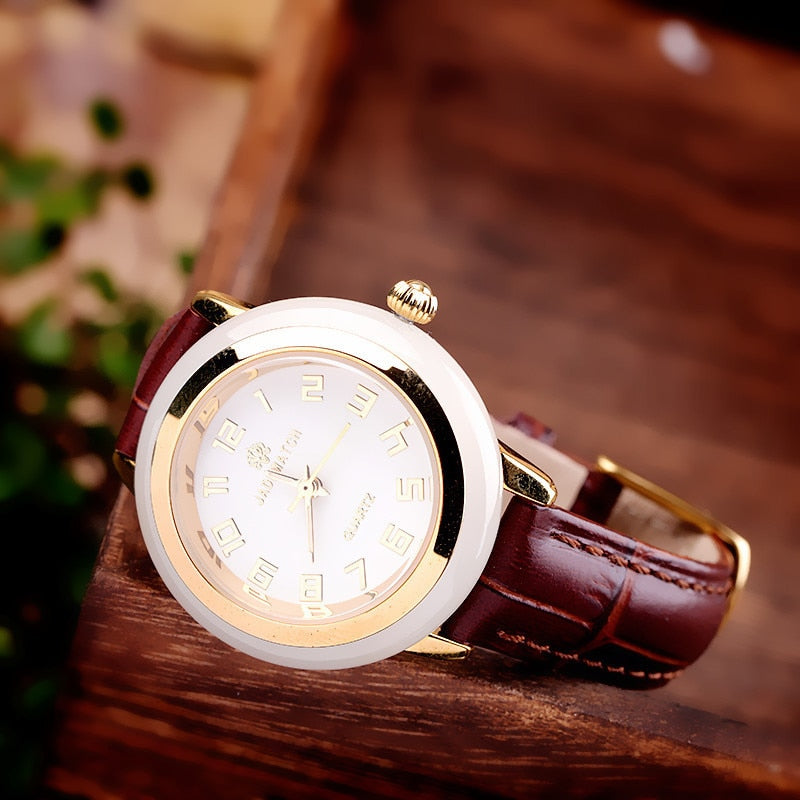 Unisex Antique Jade Classic Genuine Leather Band Quartz Couple Watch - Unisex Style Watches - DYAVOR®