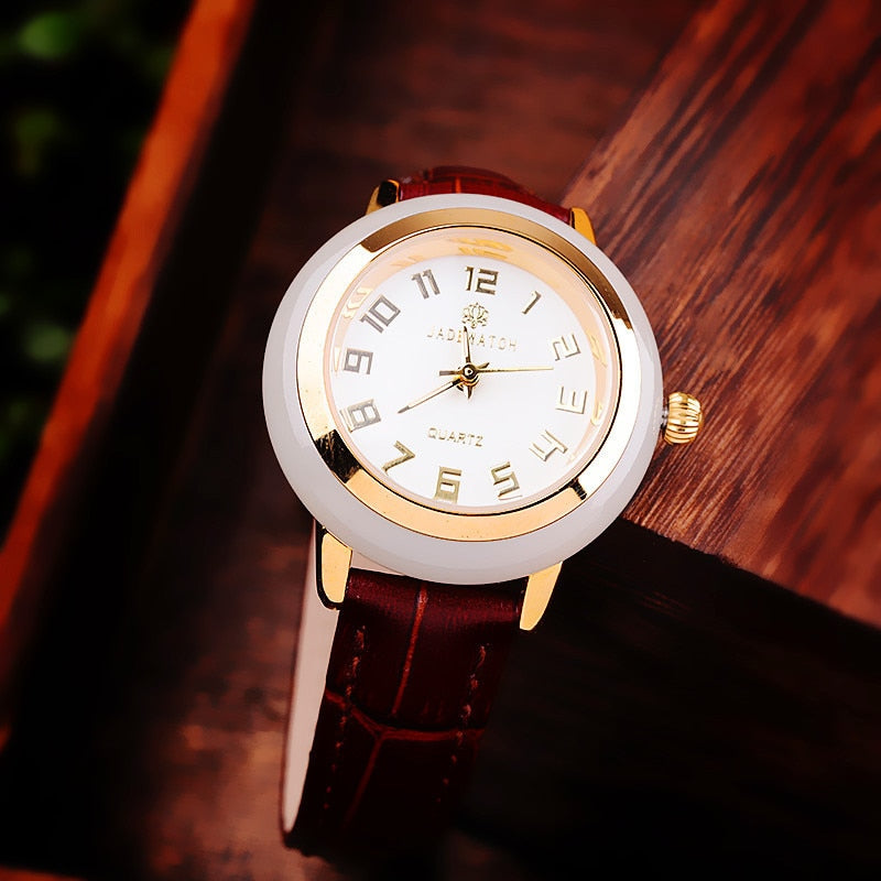 Unisex Antique Jade Classic Genuine Leather Band Quartz Couple Watch - Unisex Style Watches - DYAVOR®