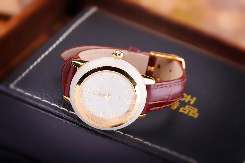 Unisex Antique Jade Classic Genuine Leather Band Quartz Couple Watch - Unisex Style Watches - DYAVOR®