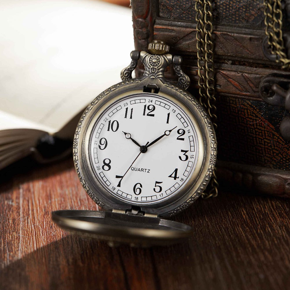 Unisex Antique Pair View Eiffel Tower Full Hunter Necklace Pocket Fob Watch - Unisex Style Watches - DYAVOR®
