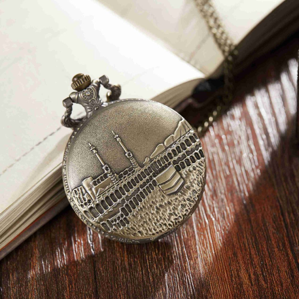 Unisex Antique Pair View Eiffel Tower Full Hunter Necklace Pocket Fob Watch - Unisex Style Watches - DYAVOR®