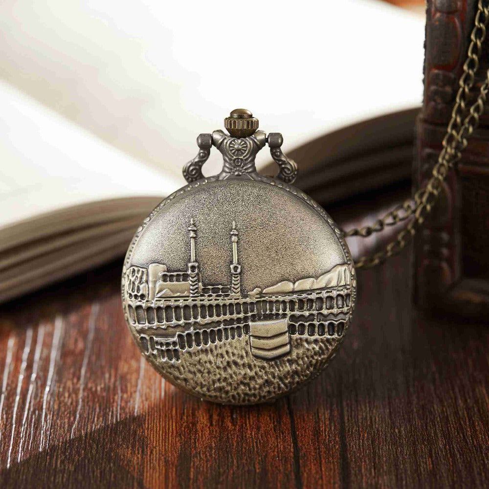 Unisex Antique Pair View Eiffel Tower Full Hunter Necklace Pocket Fob Watch - Unisex Style Watches - DYAVOR®