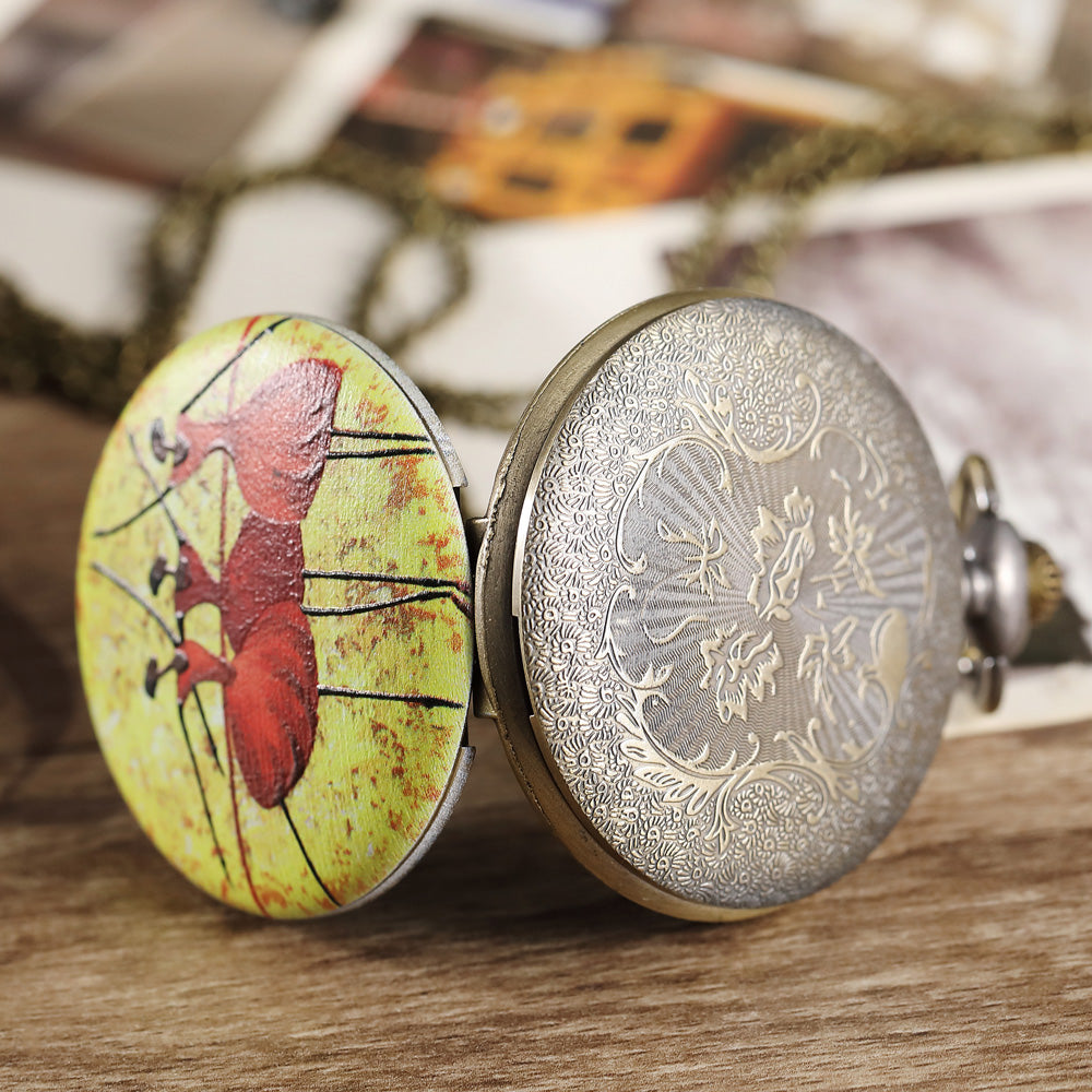 Unisex Antique Printed Colorful Ballet Girl Full Hunter Quartz Pocket Watch - Unisex Style Watches - DYAVOR®