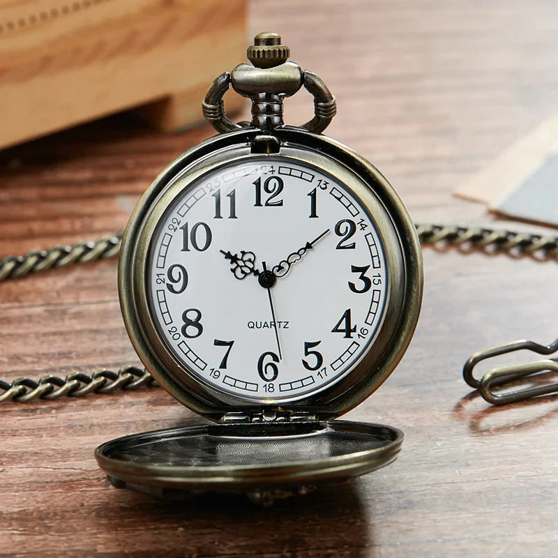 Unisex Antique Retro Hollow Laser Engraved Bronze Quartz Pocket Watch - Unisex Style Watches - DYAVOR®