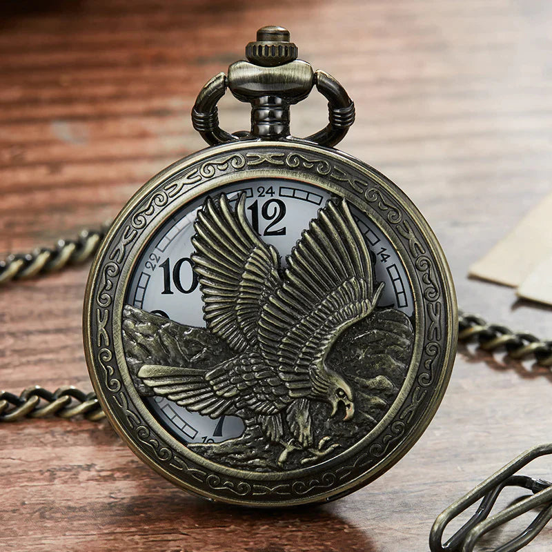 Unisex Antique Retro Hollow Laser Engraved Bronze Quartz Pocket Watch - Unisex Style Watches - DYAVOR®