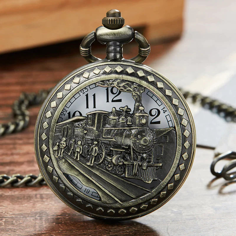 Unisex Antique Retro Hollow Laser Engraved Bronze Quartz Pocket Watch - Unisex Style Watches - DYAVOR®