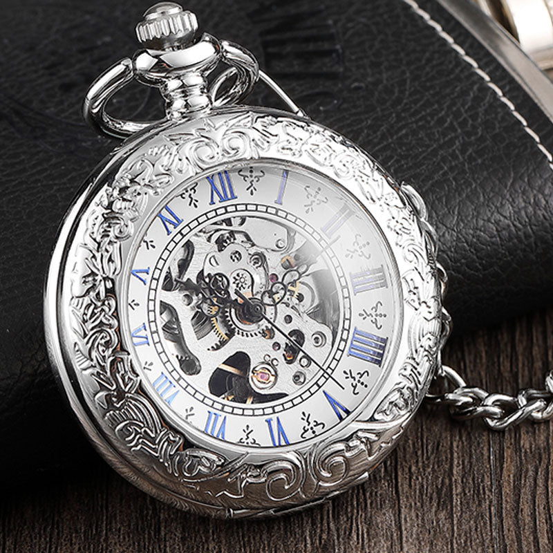 Unisex Antique Stainless Steel Mechanical Steampunk Hand-wind Pocket Watch - Unisex Style Watches - DYAVOR®