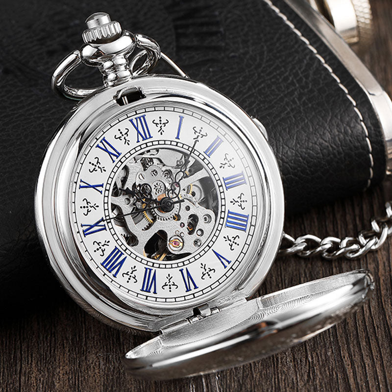 Unisex Antique Stainless Steel Mechanical Steampunk Hand-wind Pocket Watch - Unisex Style Watches - DYAVOR®