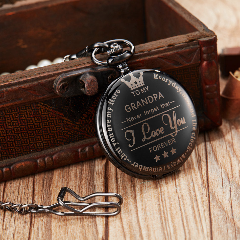 Unisex Antique To My Grandpa I Love You Forever Quartz Pocket Watch - Unisex Style Watches - DYAVOR®