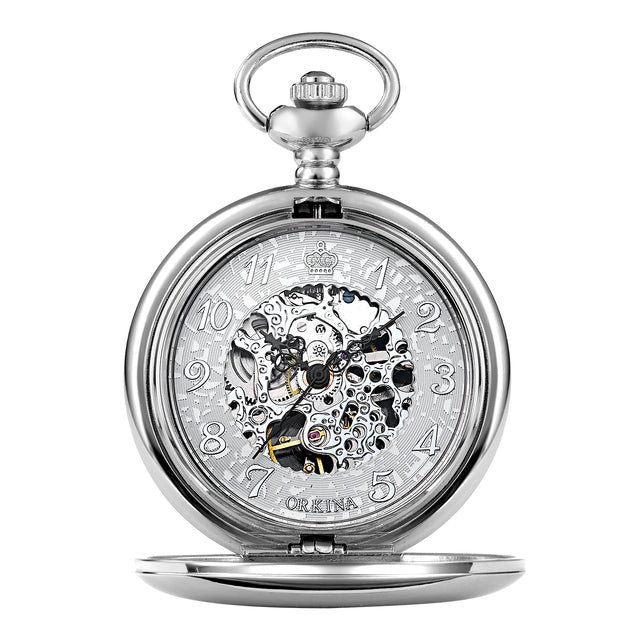 Unisex Black Analog Smooth Automatic Mechanical Hand Wind Pocket FOB Watch - Unisex Style Watches - DYAVOR®
