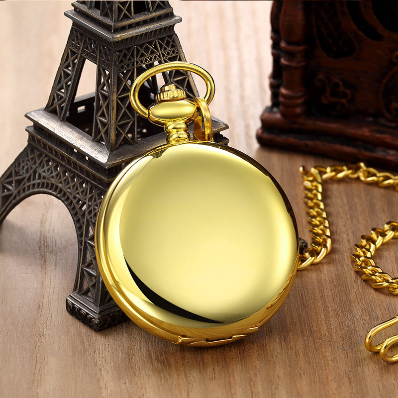 Unisex Black Analog Smooth Automatic Mechanical Hand Wind Pocket FOB Watch - Unisex Style Watches - DYAVOR®