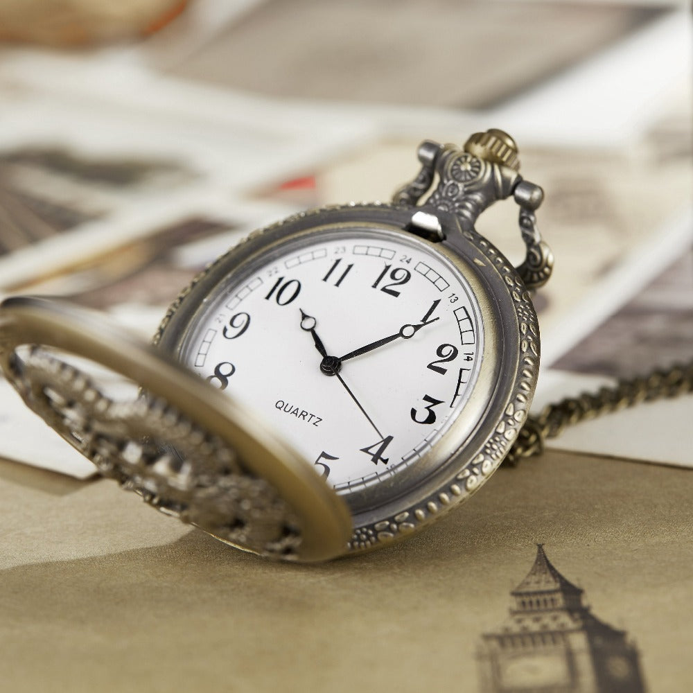 Unisex Classic Dragon and Phoenix Hollow Steampunk Quartz Pocket Watch - Unisex Style Watches - DYAVOR®