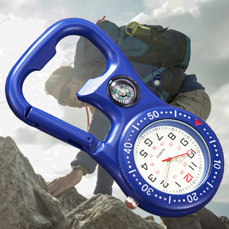 Unisex Compass Bottle Opener Clip-on Carabiner Outdoor Sports Pocket Watch - Unisex Style Watches - DYAVOR®