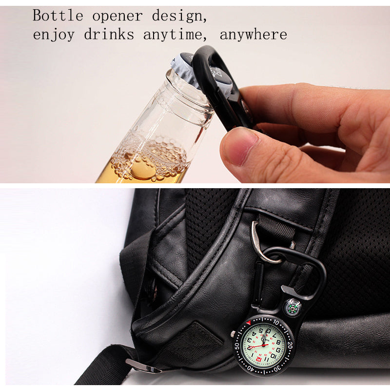Unisex Compass Bottle Opener Clip-on Carabiner Outdoor Sports Pocket Watch - Unisex Style Watches - DYAVOR®