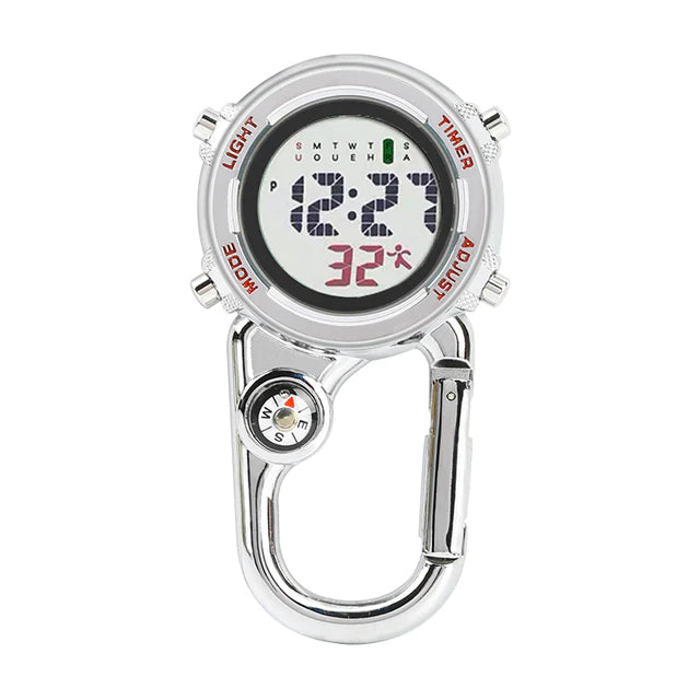 Unisex Digital Climbing Compass Clip-on Carabiner Backpack Pocket Watch - Unisex Style Watches - DYAVOR®
