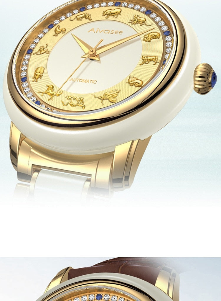 Unisex Fashion Sapphire Zodiac Scale Automatic Mechanical Watch - Unisex Style Watches - DYAVOR®