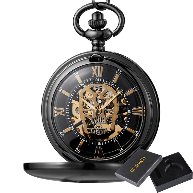 Unisex Fashion Steampunk Skeleton Mechanical Hand-wind Pocket Watch - Unisex Style Watches - DYAVOR®