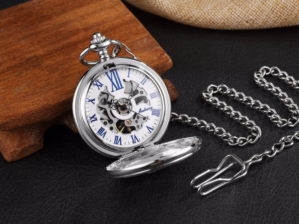 Unisex Golden Sliver Bronze Hollow Goat Deer Mechanical Pocket FOB Watch - Unisex Style Watches - DYAVOR®