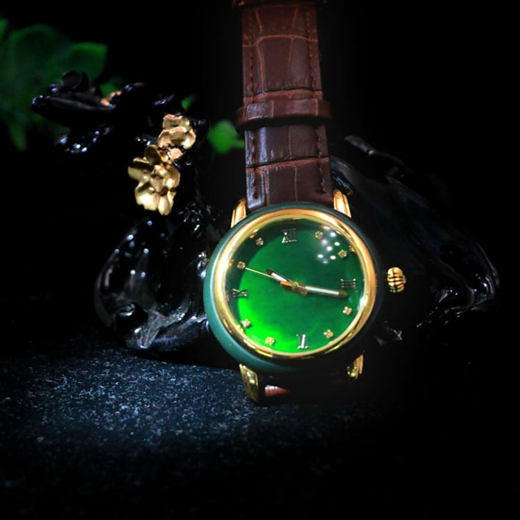 Unisex Luxury Fashion Pure Natural Jade Business Waterproof Watch - Unisex Style Watches - DYAVOR®