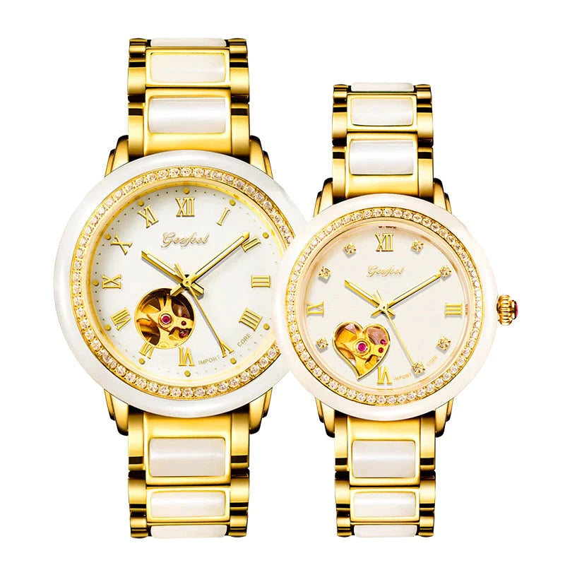Unisex Luxury Natural Jade Hollow Automatic Mechanical Clock Watch - Unisex Style Watches - DYAVOR®