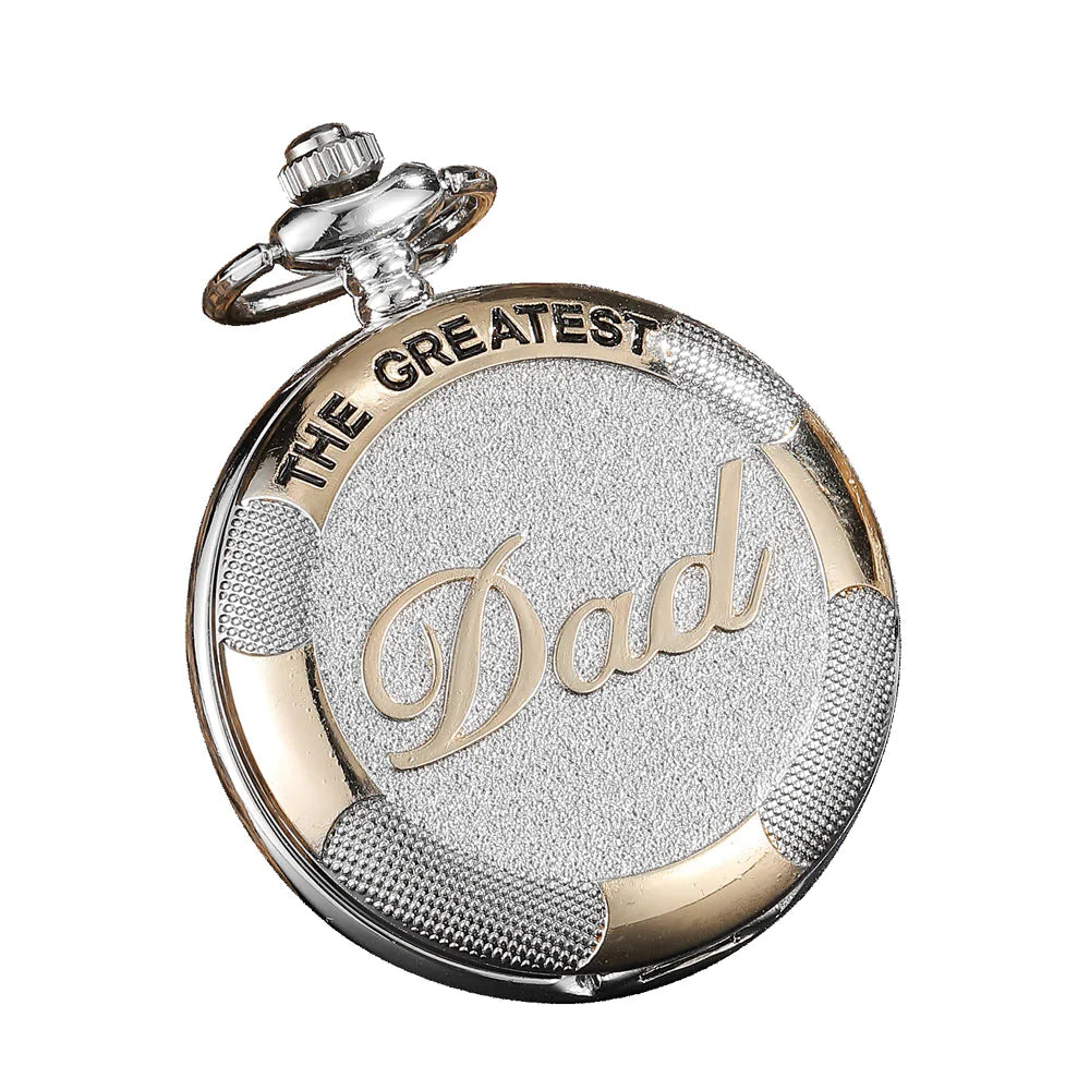 Unisex Luxury Silver Color The Greatest Dad Quartz Pocket Watch - Unisex Style Watches - DYAVOR®