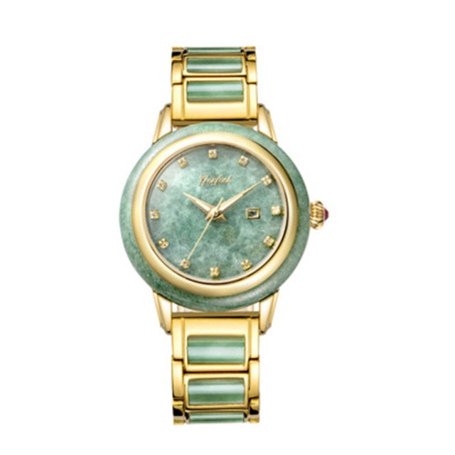 Unisex Pure Natural Jade Mechanical Automatic Self-Wind Waterproof Watch - Unisex Style Watches - DYAVOR®