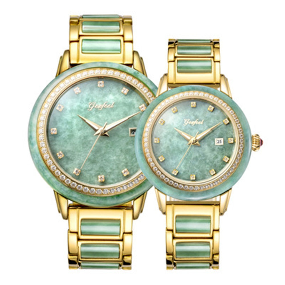 Unisex Pure Natural Jade Mechanical Automatic Self-Wind Waterproof Watch - Unisex Style Watches - DYAVOR®