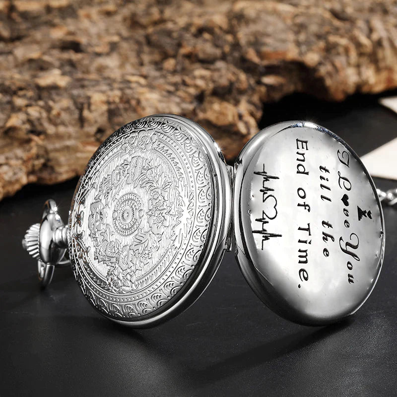 Unisex Quartz Movement I Love You Laser Engraved Pocket Watch - Unisex Style Watches - DYAVOR®