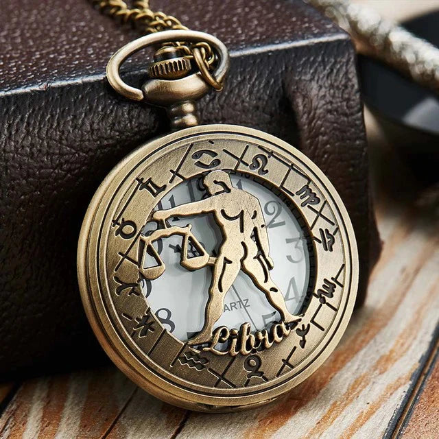 Unisex Retro 12 Constellation Animal Acrylic Round Quartz Pocket Watch - Unisex Style Watches - DYAVOR®