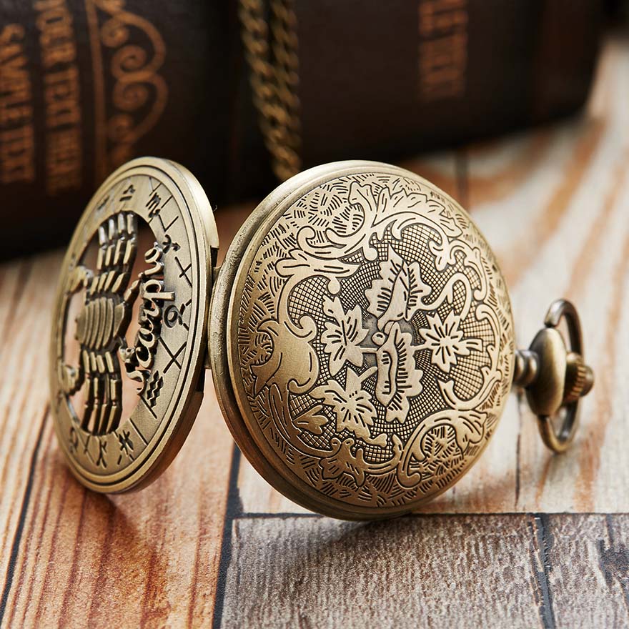 Unisex Retro 12 Constellation Animal Acrylic Round Quartz Pocket Watch - Unisex Style Watches - DYAVOR®