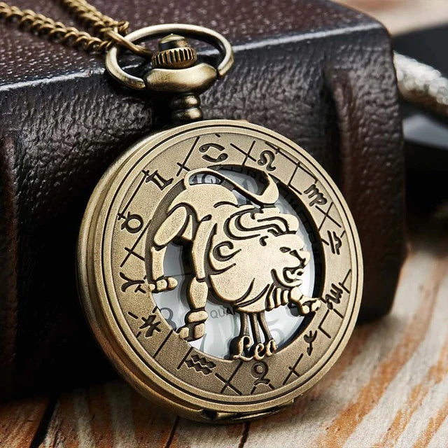 Unisex Retro 12 Constellation Animal Acrylic Round Quartz Pocket Watch - Unisex Style Watches - DYAVOR®