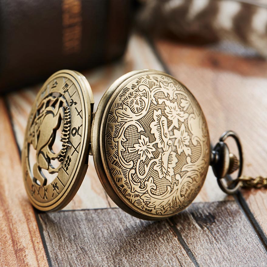 Unisex Retro 12 Constellation Animal Acrylic Round Quartz Pocket Watch - Unisex Style Watches - DYAVOR®