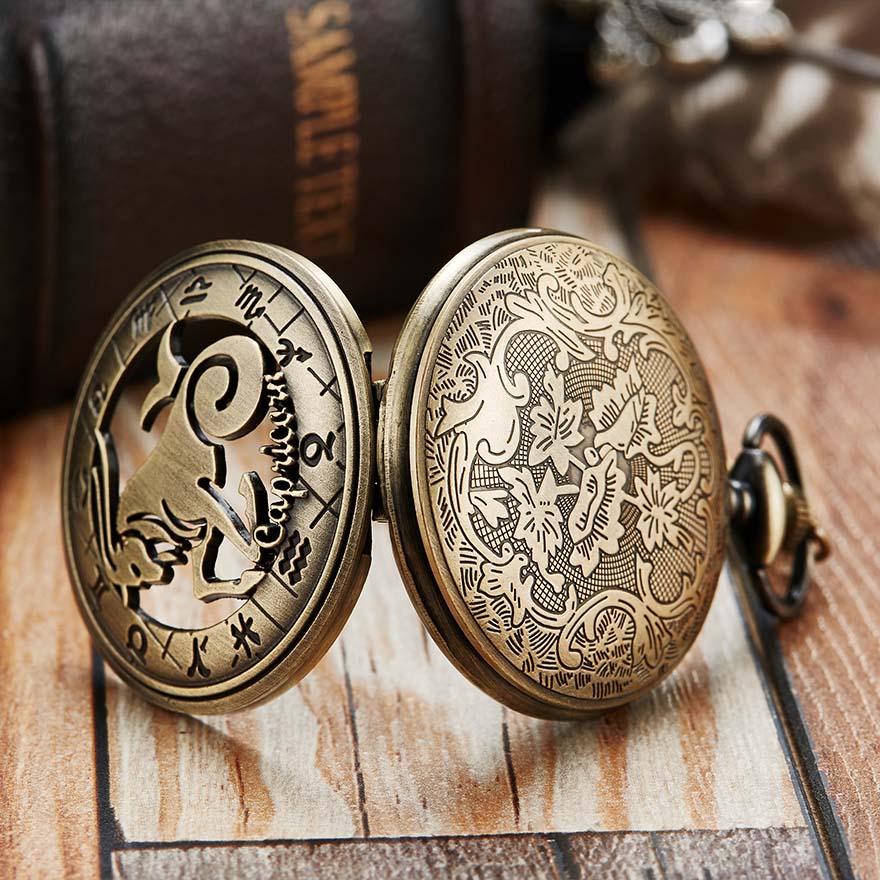 Unisex Retro 12 Constellation Animal Acrylic Round Quartz Pocket Watch - Unisex Style Watches - DYAVOR®