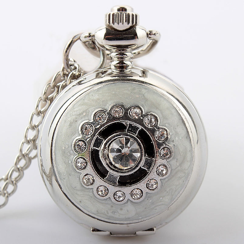 Unisex Retro Crystal Necklace Pendant Chain Quartz Pocket Watch - Unisex Style Watches - DYAVOR®