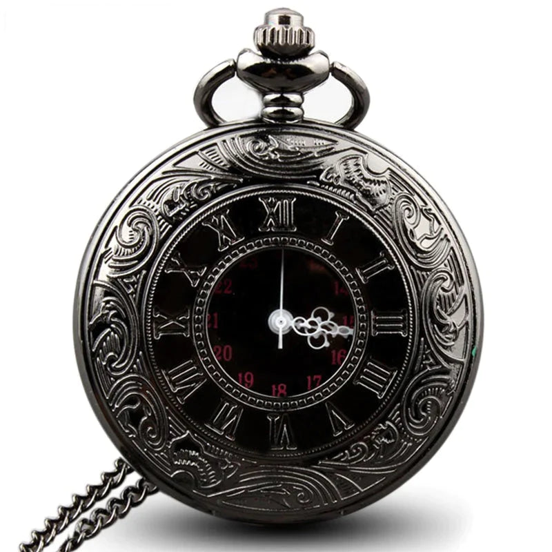 Unisex Retro Steampunk Silver Roman Numeral Quartz Pocket Watch - Unisex Style Watches - DYAVOR®