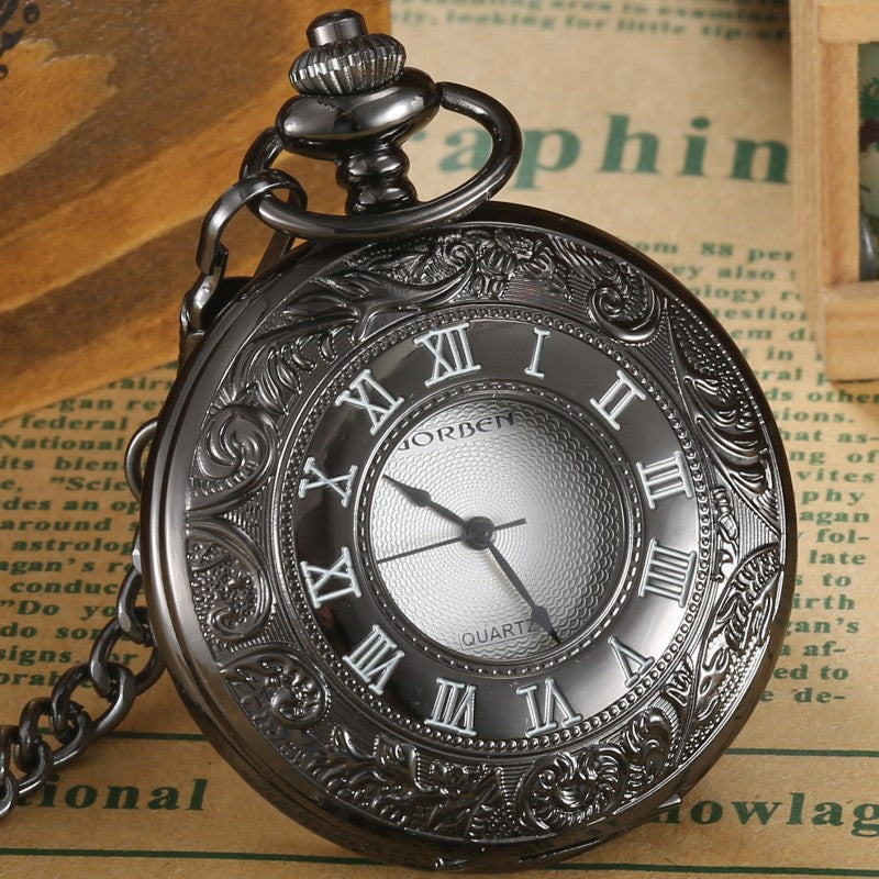 Unisex Retro Vintage Antique Roman Number Pocket Watch With Chain - Unisex Style Watches - DYAVOR®