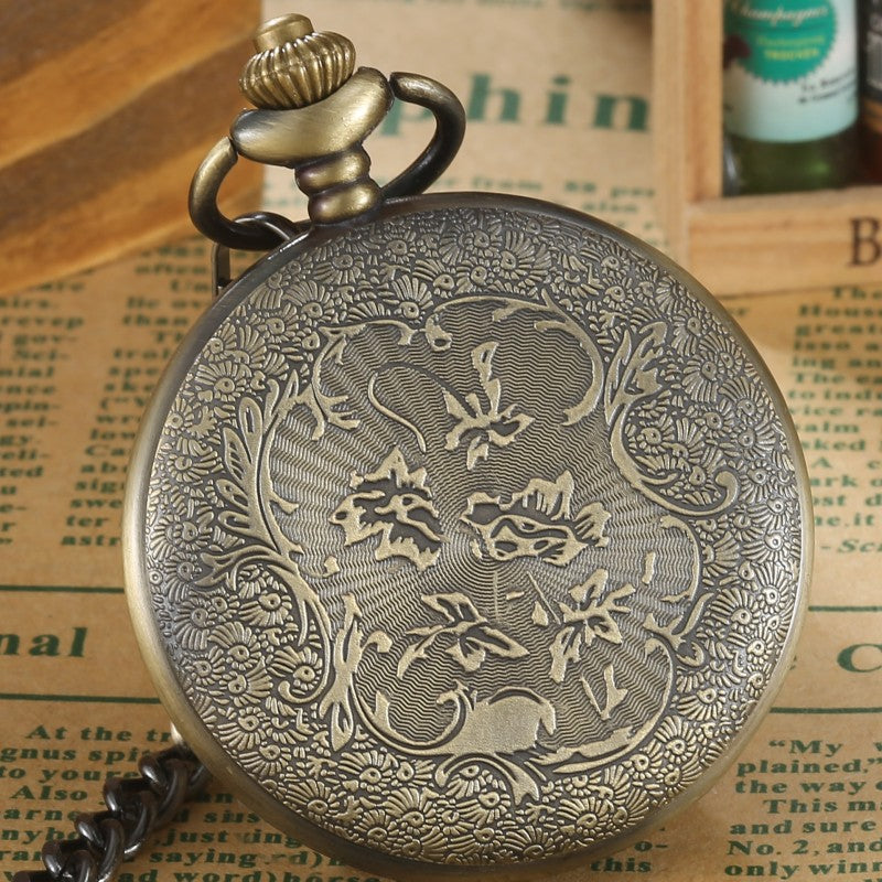 Unisex Retro Vintage Antique Roman Number Pocket Watch With Chain - Unisex Style Watches - DYAVOR®