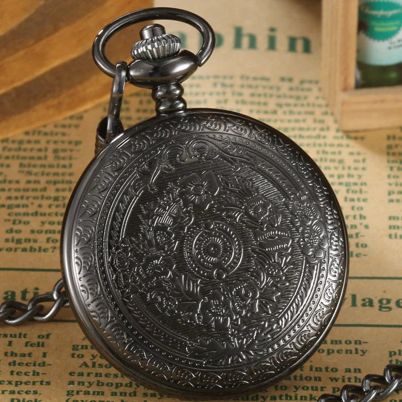 Unisex Retro Vintage Antique Roman Number Pocket Watch With Chain - Unisex Style Watches - DYAVOR®