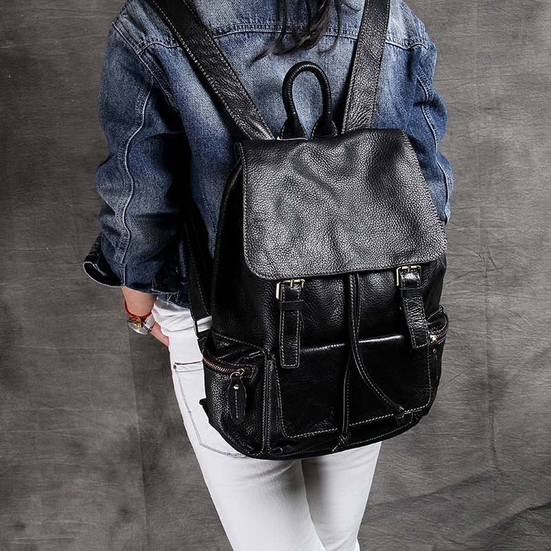 Unisex Soft Genuine Leather European Style Laptop Shoulder Bag Backpacks - Backpacks - DYAVOR®
