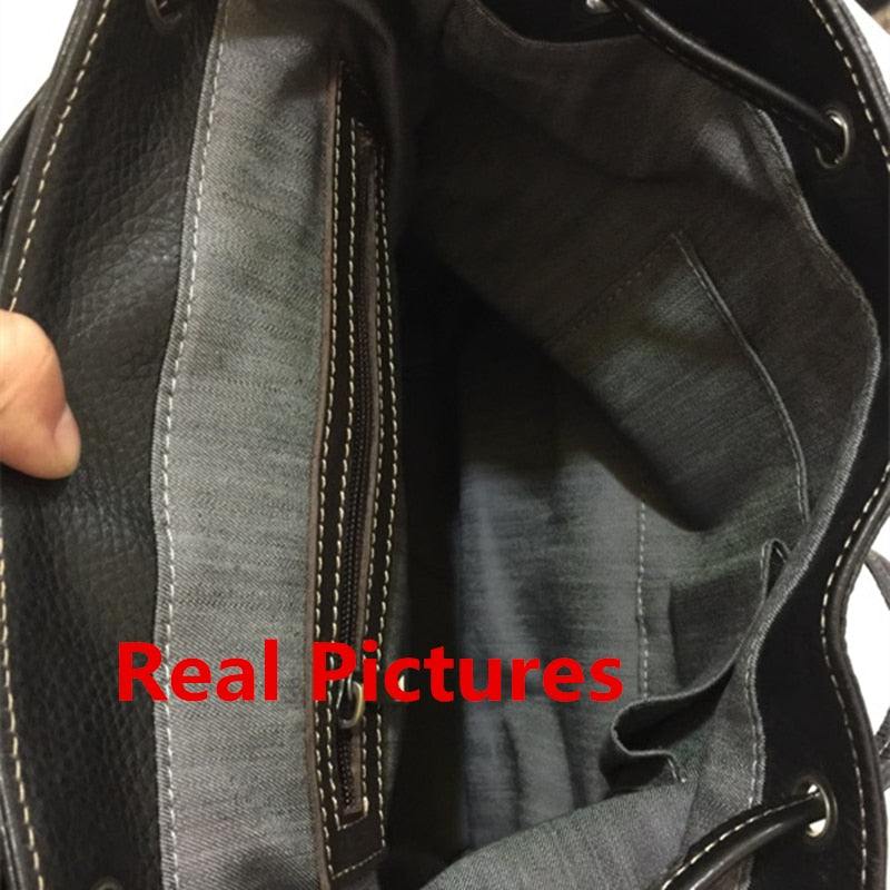 Unisex Soft Genuine Leather European Style Laptop Shoulder Bag Backpacks - Backpacks - DYAVOR®
