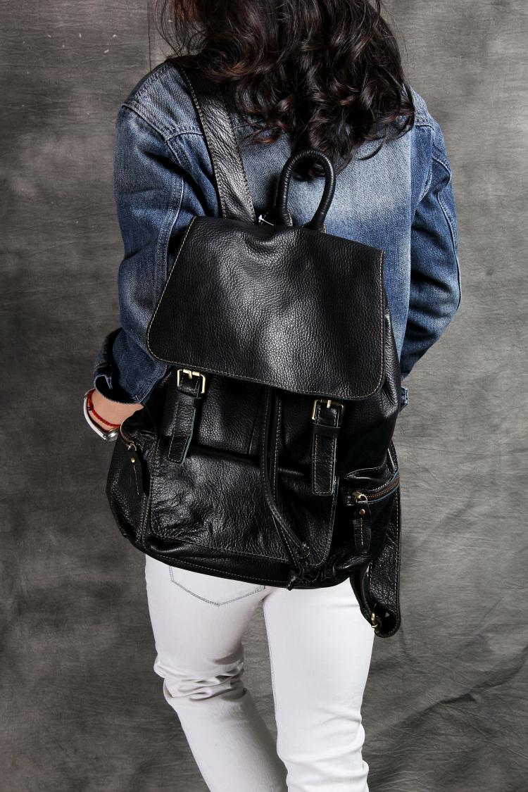 Unisex Soft Genuine Leather European Style Laptop Shoulder Bag Backpacks - Backpacks - DYAVOR®