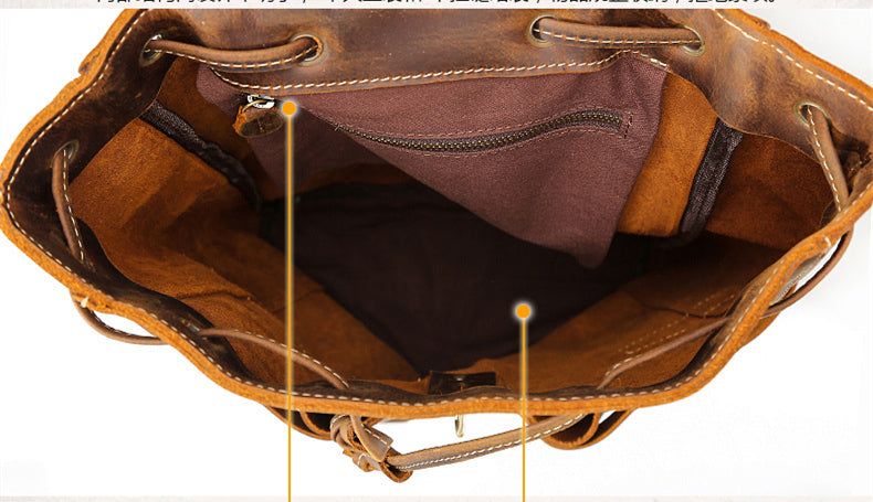 Unisex Vintage Classic Multifunction Full Grain Genuine Leather Backpacks - Backpacks - DYAVOR®